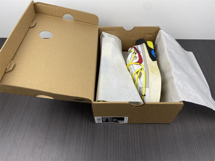 o-w x nike blazer low university red dh7863-100