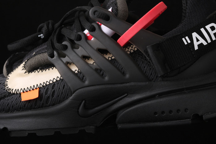 o-w x nike air presto black aa3830-002