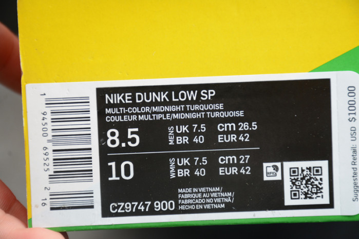 nike dunk low community garden cz9747-900