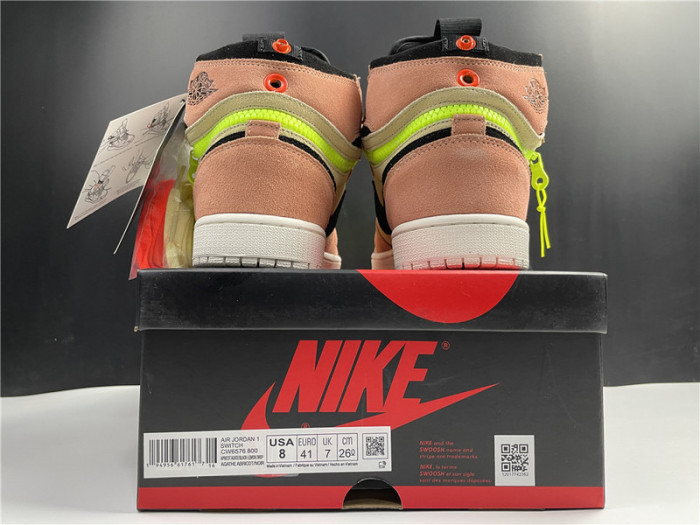 air jordan 1 high switch peach cw6576-800